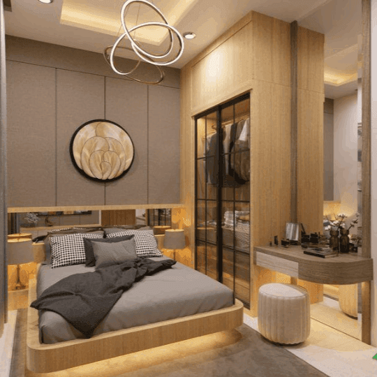 Contoh gambar kamar set minimalis hpl ruang sempit agar terlihat luas terbaru