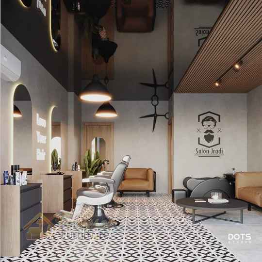 Ide konsep Interior Barbershop Minimalis Sederhana Tapi Mewah