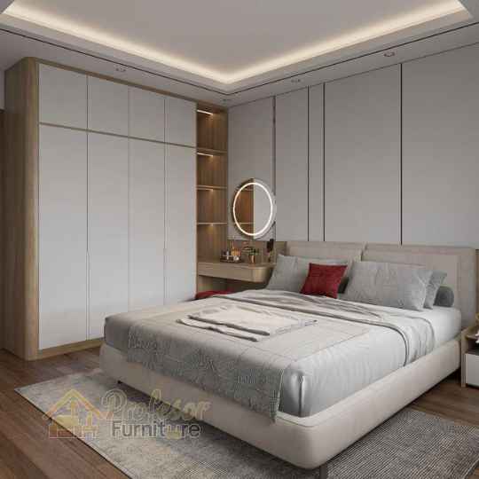 Contoh gambar kamar set minimalis hpl