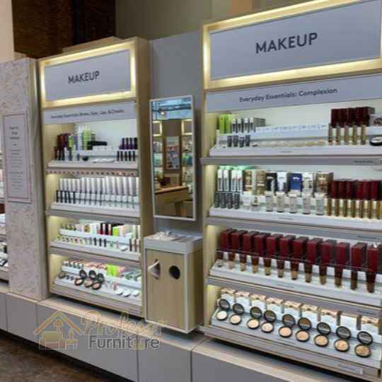 Model etalase kaca toko kosmetik