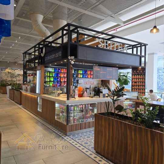 Desain Kios Food Court Mall Minimalis Irit Tempat