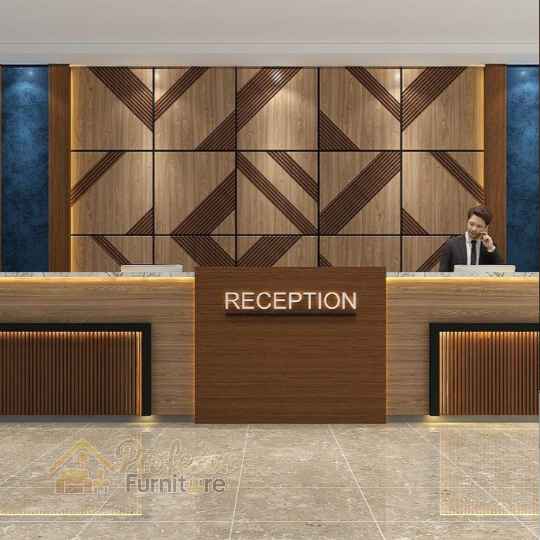 Desain Backdrop Lobby Hotel