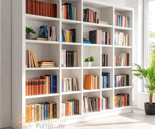 Rak Buku Perpustakaan Minimalis Custom HPL Mewah
