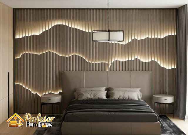 Vendor Backdrop Kamar Minimalis Custom LED Estetik Tangerang