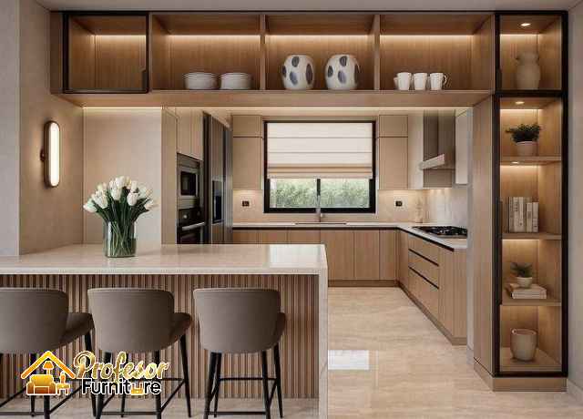 Jasa interior dapur rumah Cakung material HPL