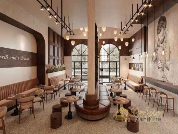 Jasa interior cafe Bekasi lahan mini gratis 3D