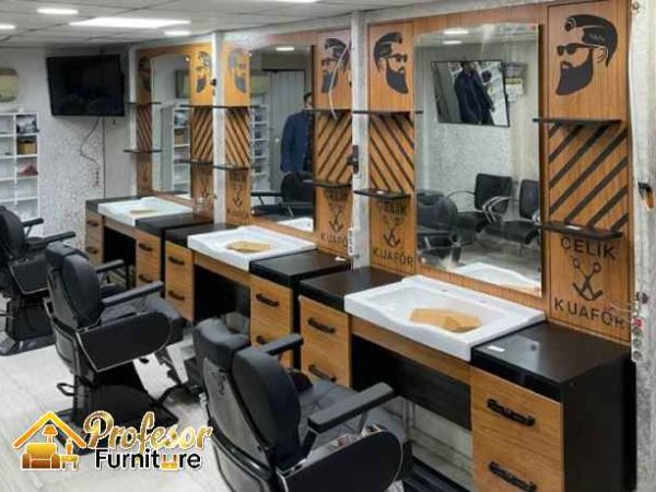 Jasa pembuatan meja cukur barbershop custom Jakarta garansi