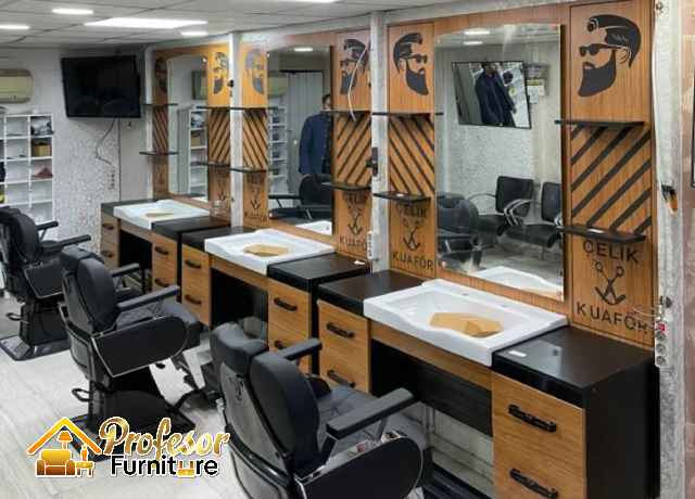 Jasa pembuatan meja cukur barbershop custom Jakarta garansi