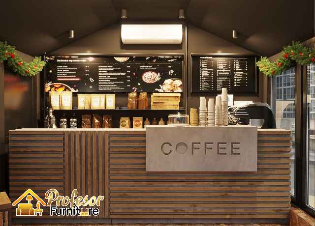 Meja Bar Cafe Minimalis Depok Bahan Plywood HPL High End