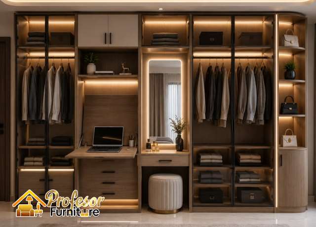Tukang lemari pakaian Bekasi kamar sempit langsung survey