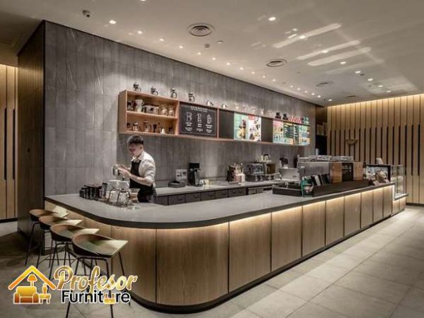 Custom meja barista Tangerang mesin espresso presisi
