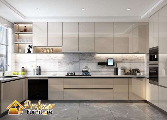 Spesialis kitchenset aluminium Depok dapur kecil elegan