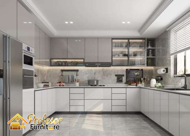 Spesialis kitchenset aluminium Depok dapur kecil elegan