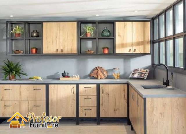 Jasa spesialis kitchenset Depok gaya industrial siap pasang