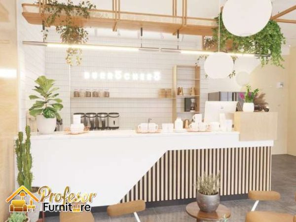 Custom meja barista Bekasi minimalis mewah siap kirim