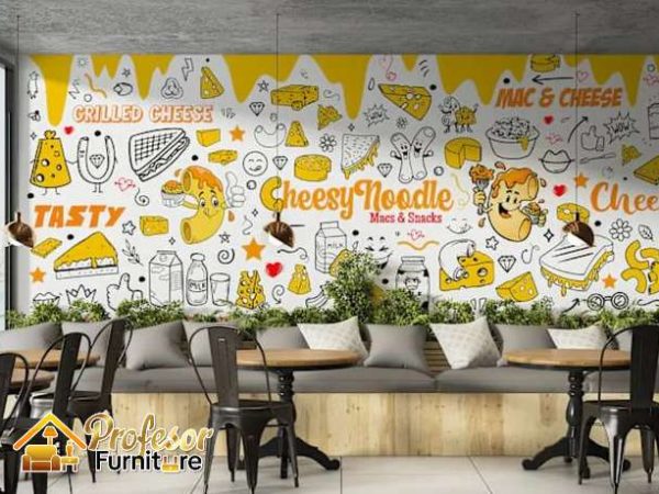 Jasa wallpaper custom Jakarta cafe langsung pasang