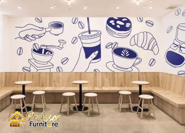 Jasa wallpaper custom Jakarta cafe langsung pasang