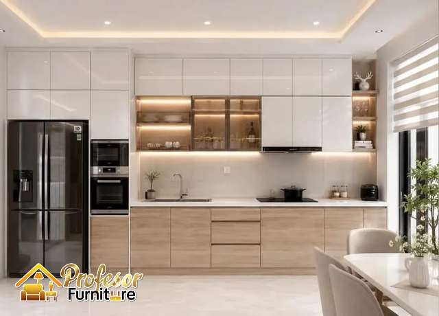 Jasa kitchenset hpl Bekasi custom gratis desain